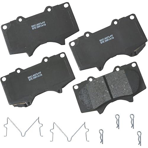 Bendix Premium SBC976 Ceramic Front Brake Pads for Select Models JAC Frison, Lexus GX460, GX470, Mitsubishi Montero, Toyota 4Runner, FJ Cruiser, Sequoia, Tacoma, Tundra