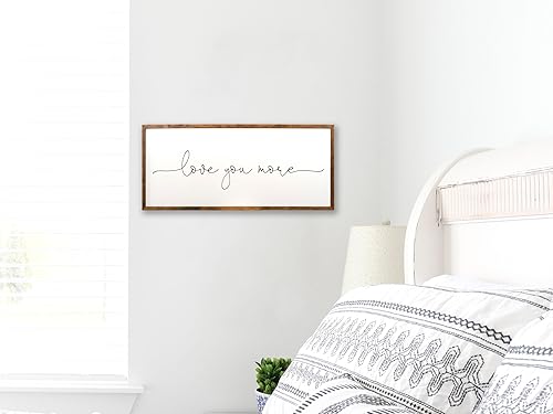 Miniatura 4 de 10x20 inches, Love You More Sign - I Love You More - I Love You More Sign - Above Bed Decor - Signs For Above Bed - I Love You Sign - Love You More