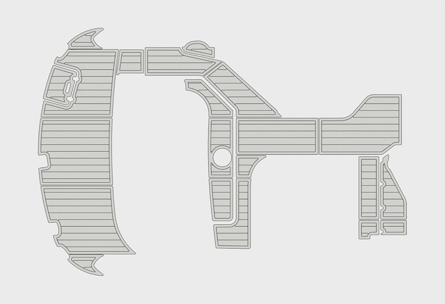2009-2015 Rinker 340 Express Cruiser Cockpit & Swim Platform 1/4” 6mm EVA Foam Faux Teak Deck Surfing Boat Fishing Boat Motorcycle Hurts Non-Slip mat Marine Floor