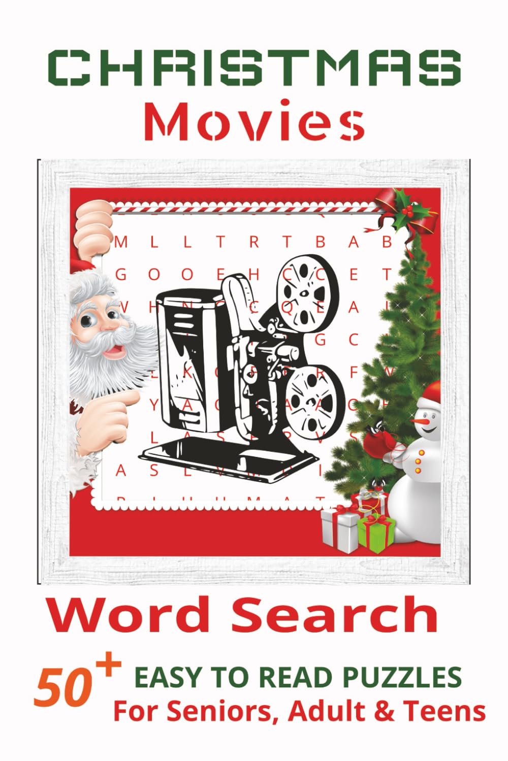Christmas Movie Word Search Book: Word Searches with Easy to Read Print about Christmas Movie Word Search, Movie Search Puzzle Book, Movie Puzzle Book ... …Gift for Vacations, Holidays and Free Times