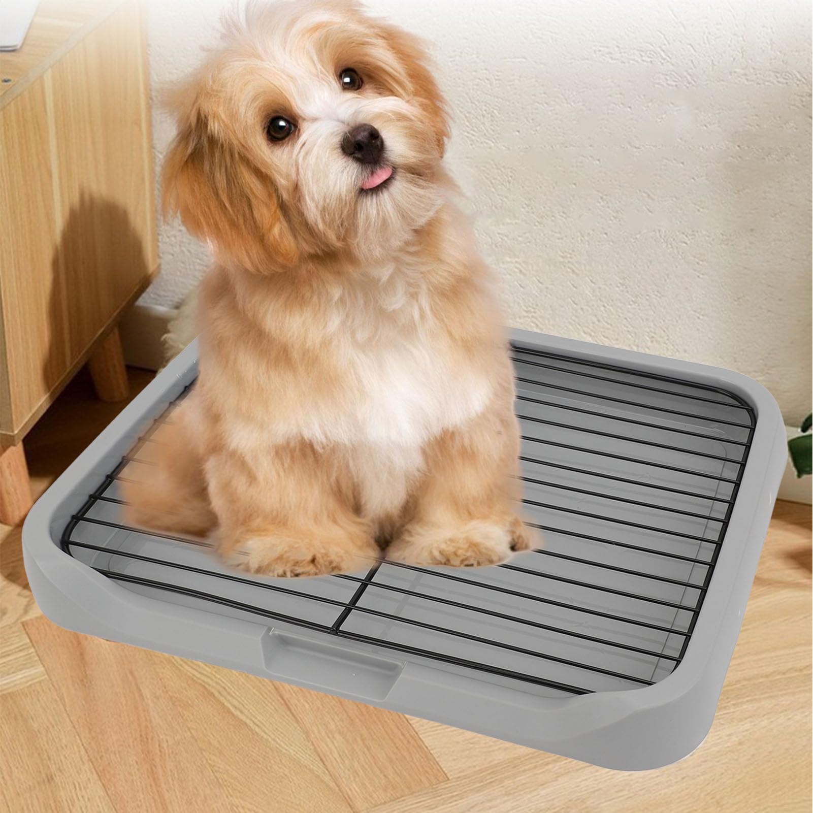 Natudeco Puppy Training Toilet Removable Prevent Tipping Pet Pee Pad Holder Puppy Dog Training Tray for Small Medium Dog