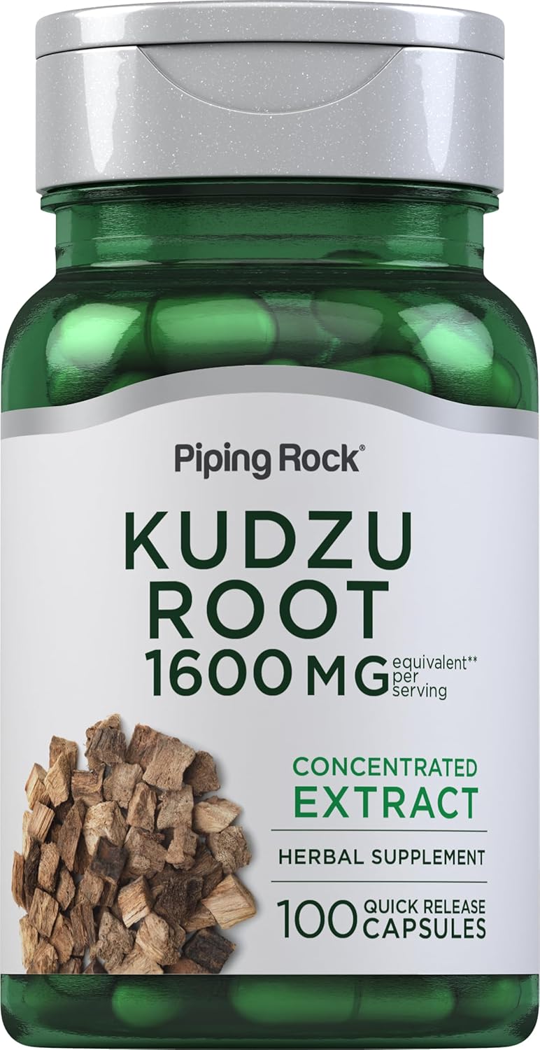 Piping Rock Kudzu Root Capsules | 100 Count | Extract Pills | Non-GMO, Gluten Free Supplement