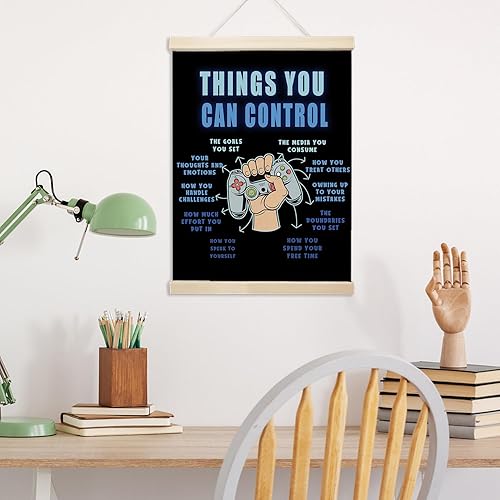 Miniatura 2 de Voxitura Black Things You Can Control - Marco para colgar pósteres, decoración de pared de videojuegos para sala de juegos, sala de juegos,