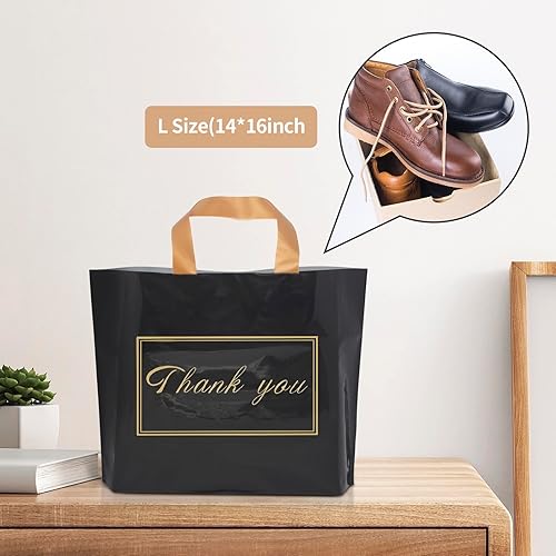 Miniatura 2 de WAKAKO Paquete de 60 bolsas de compras de agradecimiento, bolsas de regalo de agradecimiento de 16 x 14 pulgadas con asa para pequeñas empresas,