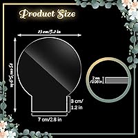 Vista 2 de 20 piezas de acrílico de 0.079 in para base de luz, hoja de acrílico transparente fundida cuadrada y redonda de panel acrílico, letrero en blanco