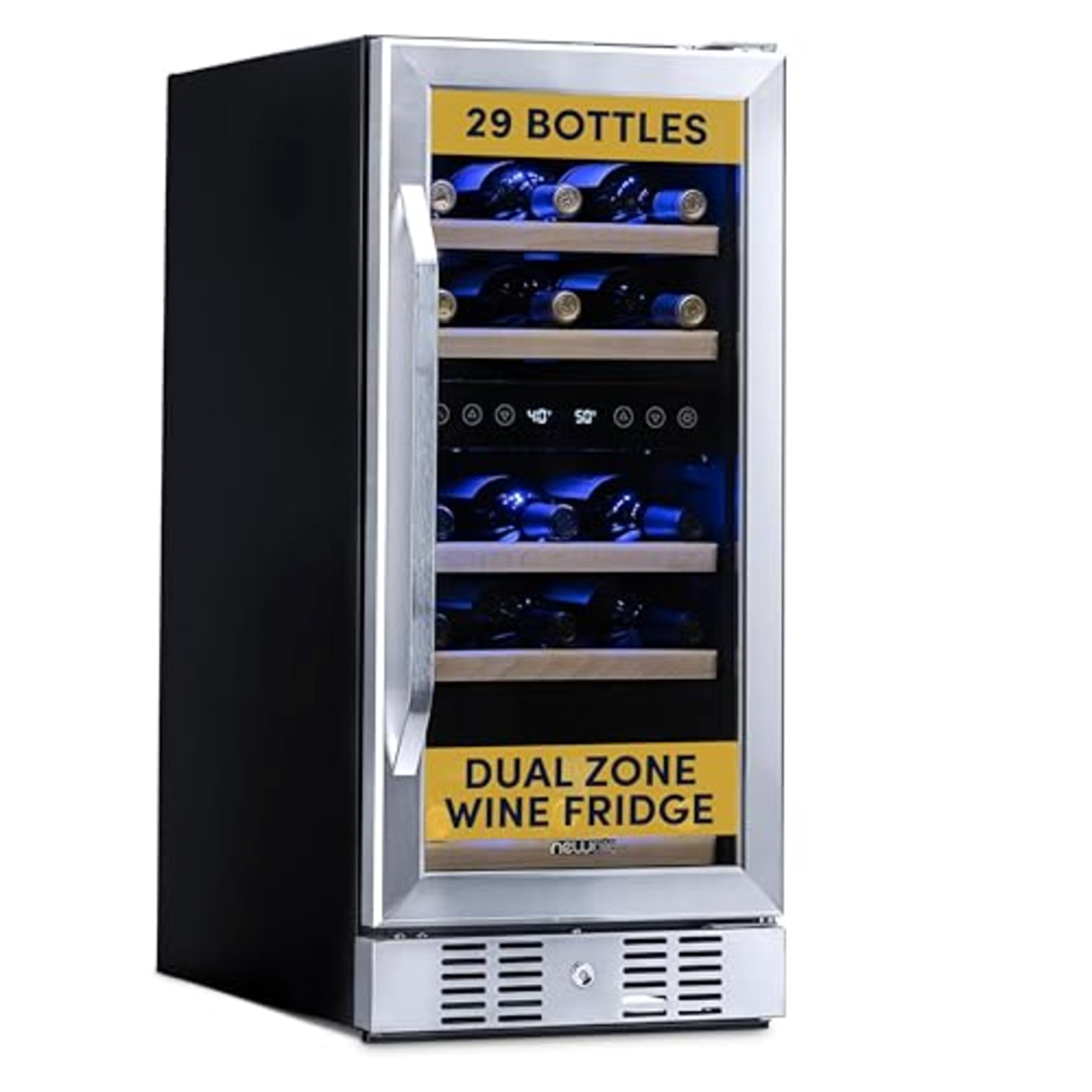 NewAir 15' Dual Zone Wine Fridge for 29 Bottles | Built-In or Freestanding Wine...