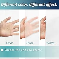 Vista 7 de Mrs Awesome Forro de Cortina de Ducha Extra Largo con 3 Imanes, Cortina de Ducha Larga de Plástico PEVA Blanco para Baño Impermeable, 72 x 84