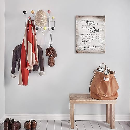 Miniatura 3 de PHAMTE Jeremías 29 11 - Arte de pared de Jeremías cristiano 2911, For I Know The Plans I Have For You, arte de pared, versículo bíblico con texto en