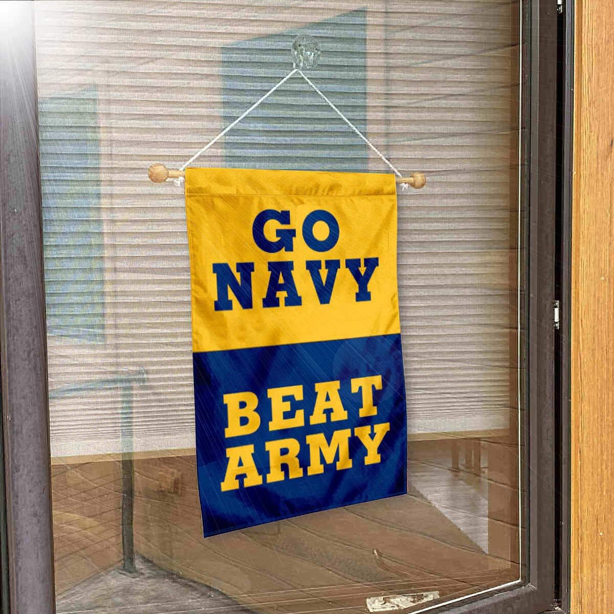 US Navy Midshipmen Beat Army Window Wall Banner Hanging Flag with Suction Cup