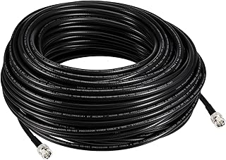 Superbat Long SDI Cable 150ft 3G/6G SDI Cable Heavy Duty BNC to BNC Cable 75 Ohm Belden 1694A Cable Black,Supports HD-SDI/3G-SDI/4K/8K，Precision SDI Video Cable