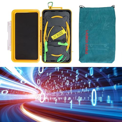 Miniatura 3 de Caja de cable de lanzamiento, 3,280.8 ft SCAPC a SCAPC OTDR Caja de cable Herramienta de prueba de fibra óptica Prueba de material de fibra y