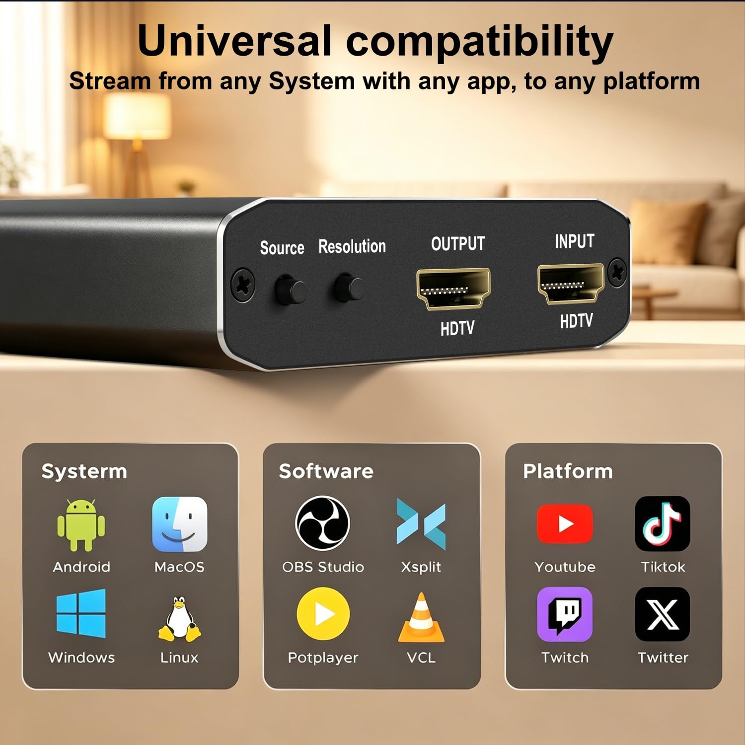 Convertitore da VHS a digitale e adattatore da RCA a HDMI, scheda di acquisizione audio video USB 1080P con loop out HDMI, RCA, S-Video, AV a USB-C per VCR, DVD, Hi8, PS2, Wii, Video8, Video8