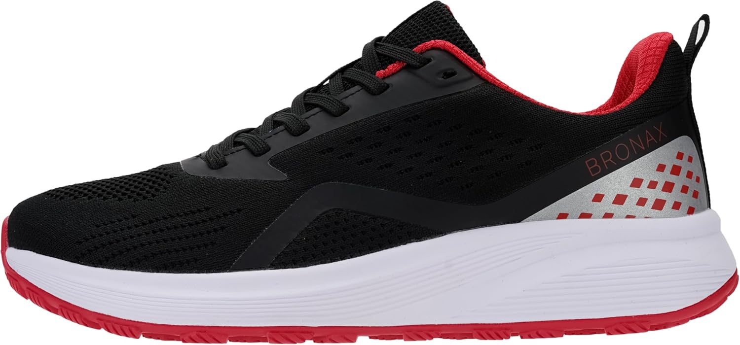BRONAX Men's Wide Cushioned Supportive Road Running Shoes | Wide Toe Box | Rubber Outsole - Image 3
