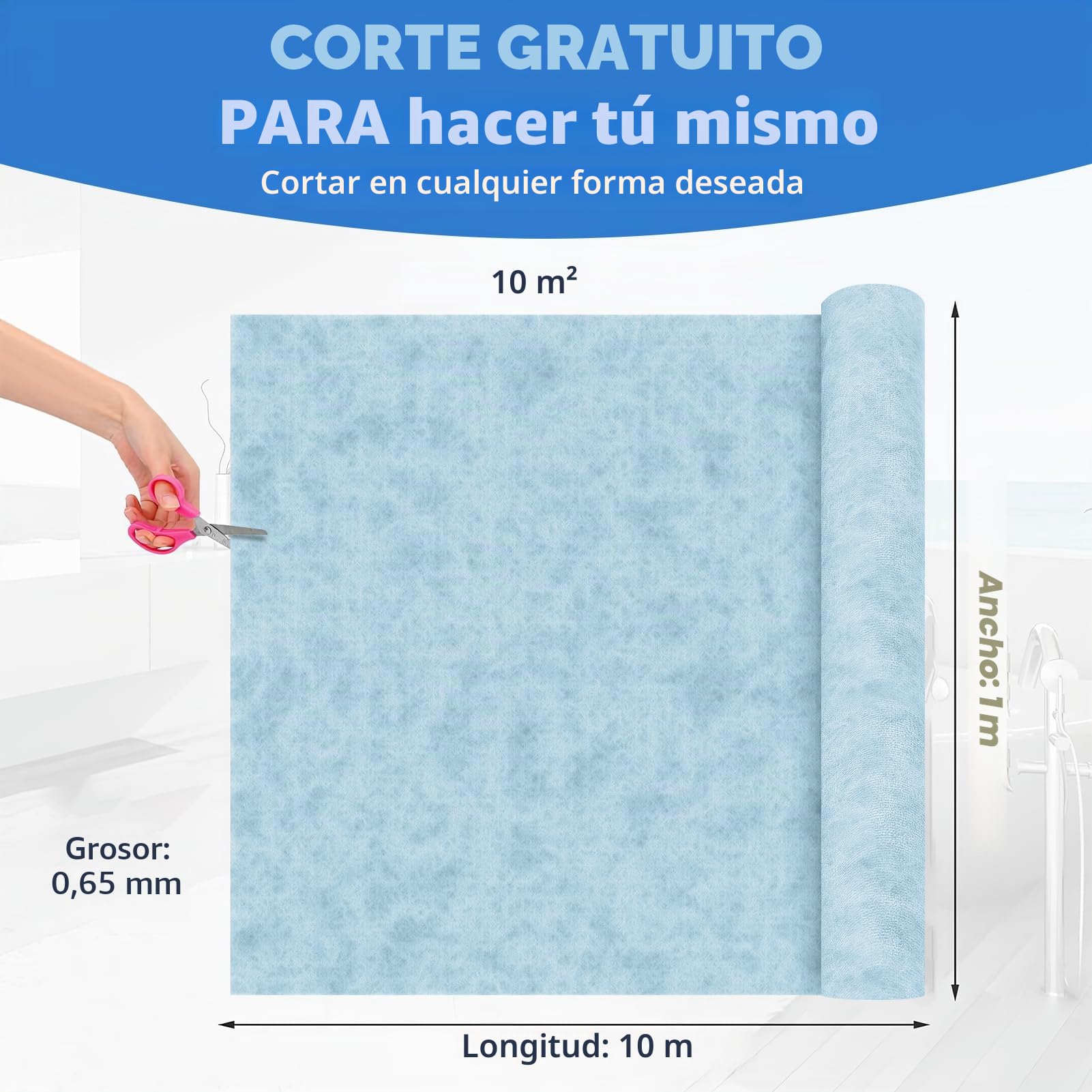 1 * 30M Cinta de sellado para ducha, Premium cinta impermeable, cinta sellante para ducha, impermeabilización para zonas húmedas para baño, ducha, terrazas, película impermeable para baño, balcón