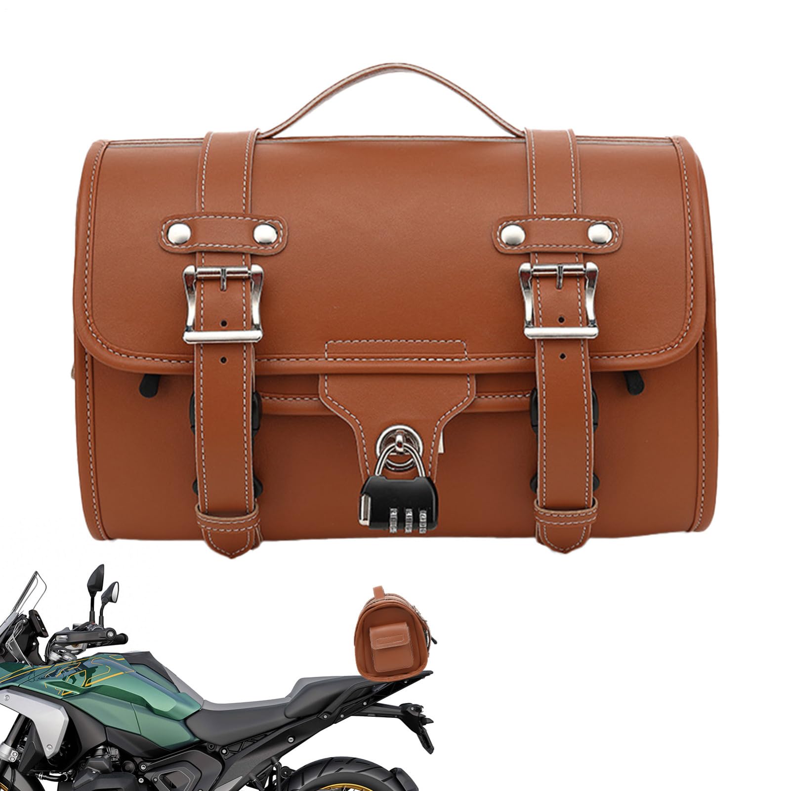 Motorrad Rücksitztasche - Retro Motocross Satteltasche | Multifunktionale Gepäcktaschen, Getriebetaschen, Schwanz für die meisten Motorräder