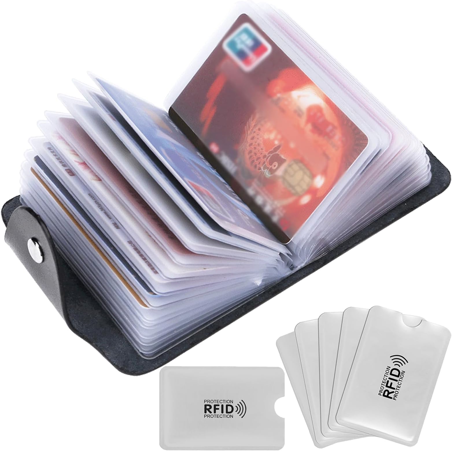 LEAS Kreditkartenmappe mit RFID Schutz Echt-Leder, schwarz Card-Collection LEAS Kreditkartenmappe mit RFID Schutz Echt-Leder, schwarz Card-Collection