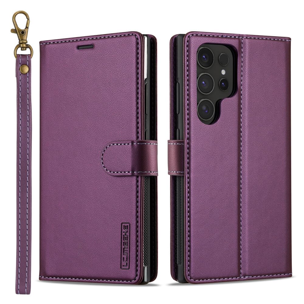 Étui pour Samsung Galaxy S23 Ultra violet qui protège l'écran avec aimant amovible - 8