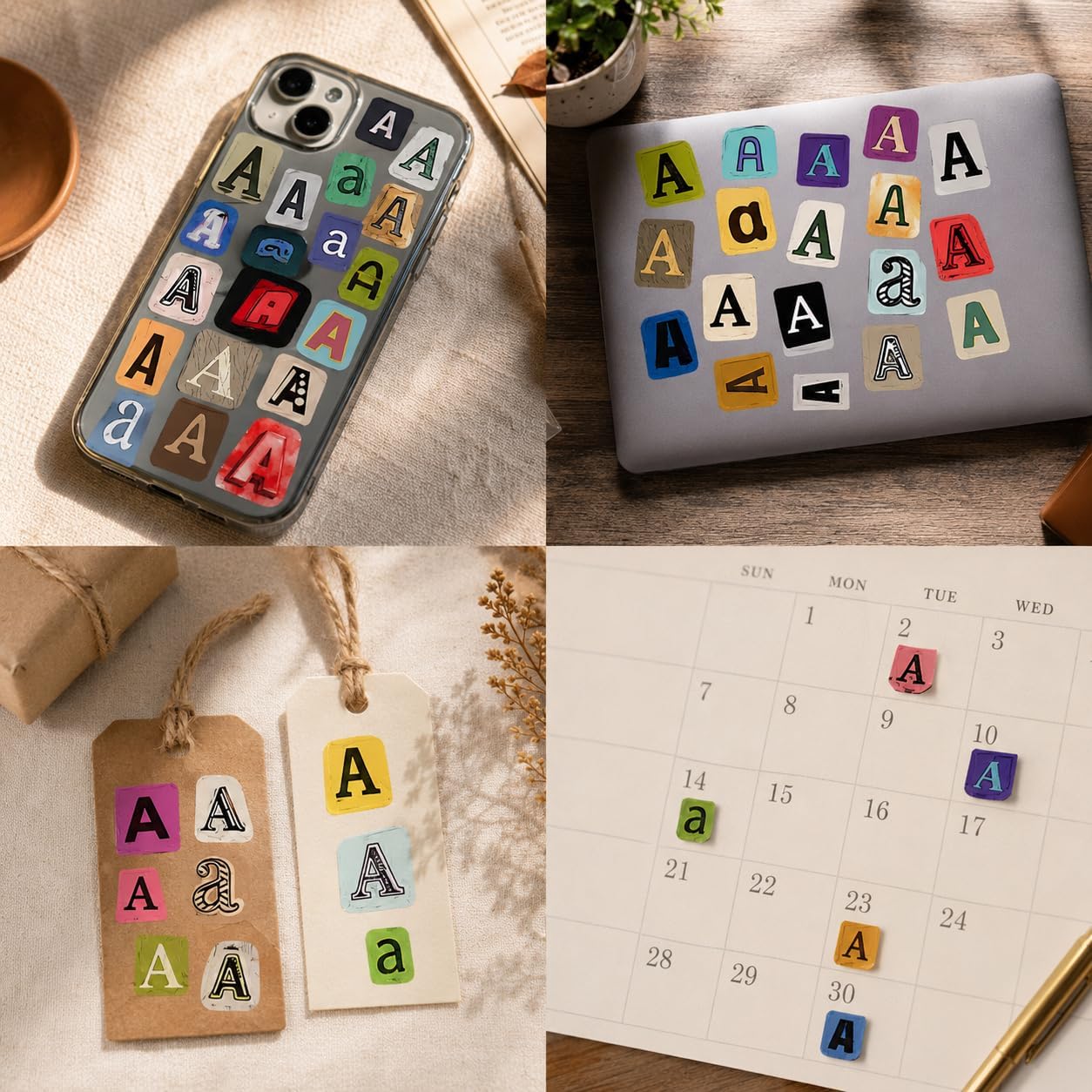 1600+ Pcs Vintage Letter Stickers Book for Scrapbooking DIY Art Making | Ransom Alphabet Sticker for Junk Journal, Scrapbooking Supplies Self-Adhesive Stickers Ideal Decorative Gift for Teen Girls