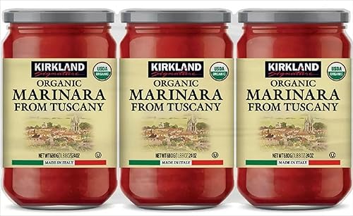 Kirkland Signature Salsa marinara toscana orgánica, 24 onzas (paquete de 3)