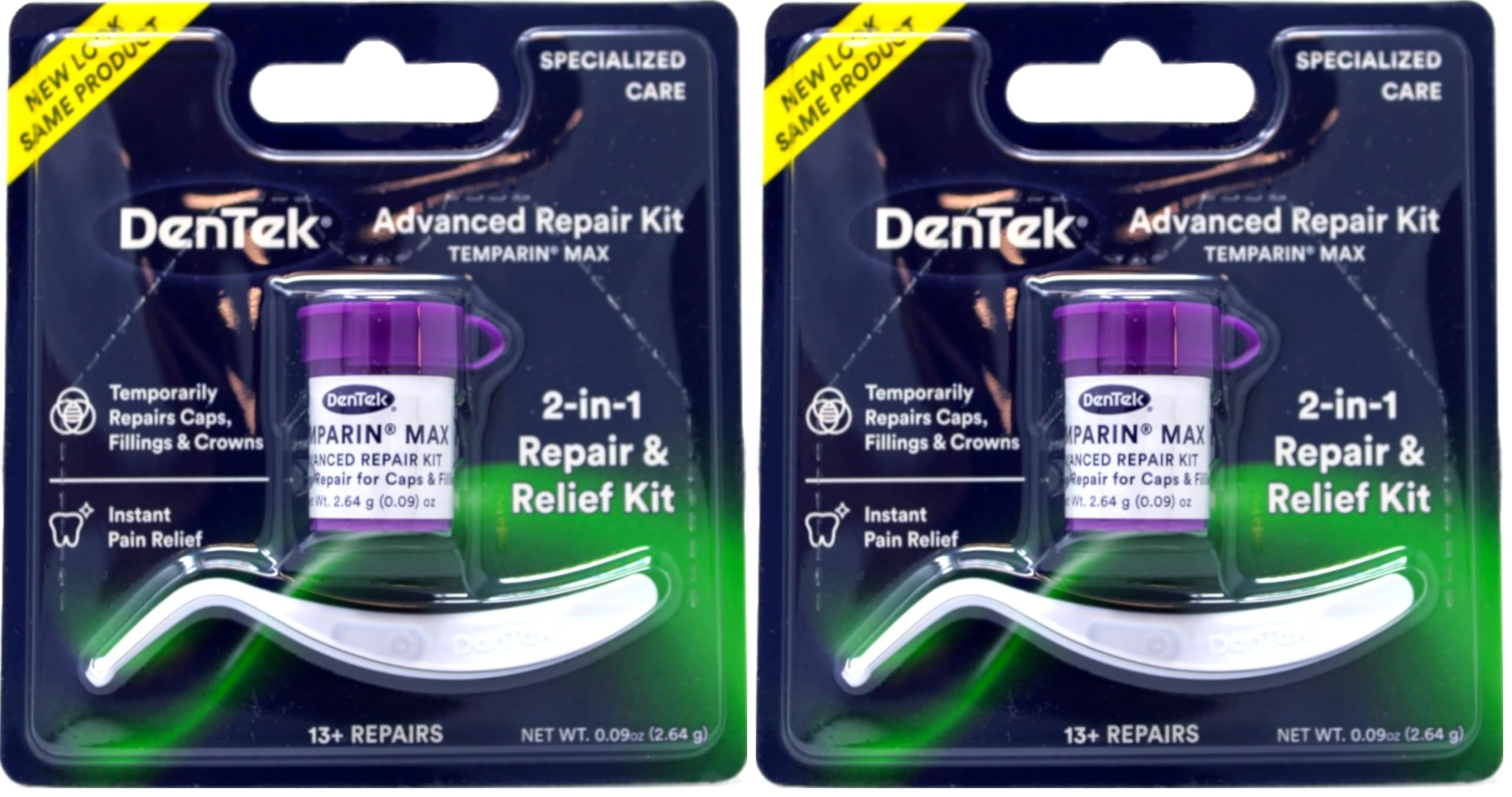 DenTek Temparin Max Advanced Dental Repair Kit, 13+ Repairs, (Pack of 2)