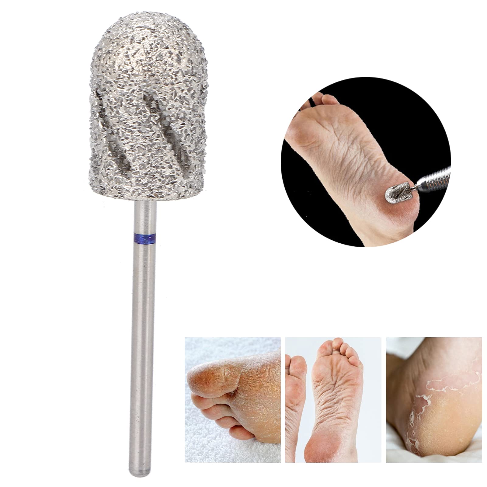 Wiertła do szlifierki do paznokci, profesjonalne modzele do stóp, głowica polerska, przenośna wiertarka do paznokci pedicure, akrylowy żel do usuwania skórek (gruby piasek)