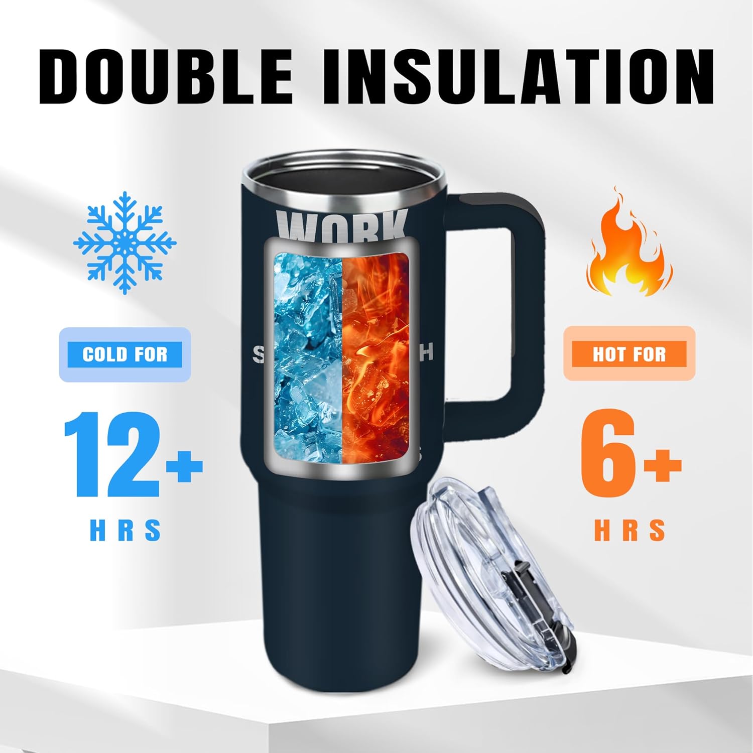 Work Forecast Busy Tumbler Cup 40 oz, Funny Coworker Gifts for Men Birthday Present for Boss Employer Work Bestie Friend Mug, Sarcastic Gag Gifts for Adults Work Going Away Farewell - Image 4