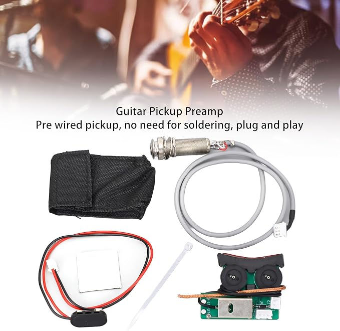 Preamplificador Ecualizador para Pastilla de Guitarra VT1 miniatura 2