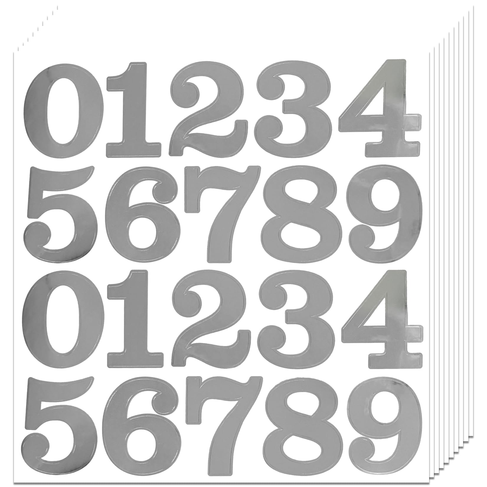 Photo 1 of 2 Inch Number Stickers for Mailbox, Silver Waterproof Number Stickers for Organizing, Lockers, Sign, Note, Bins, Storage and More