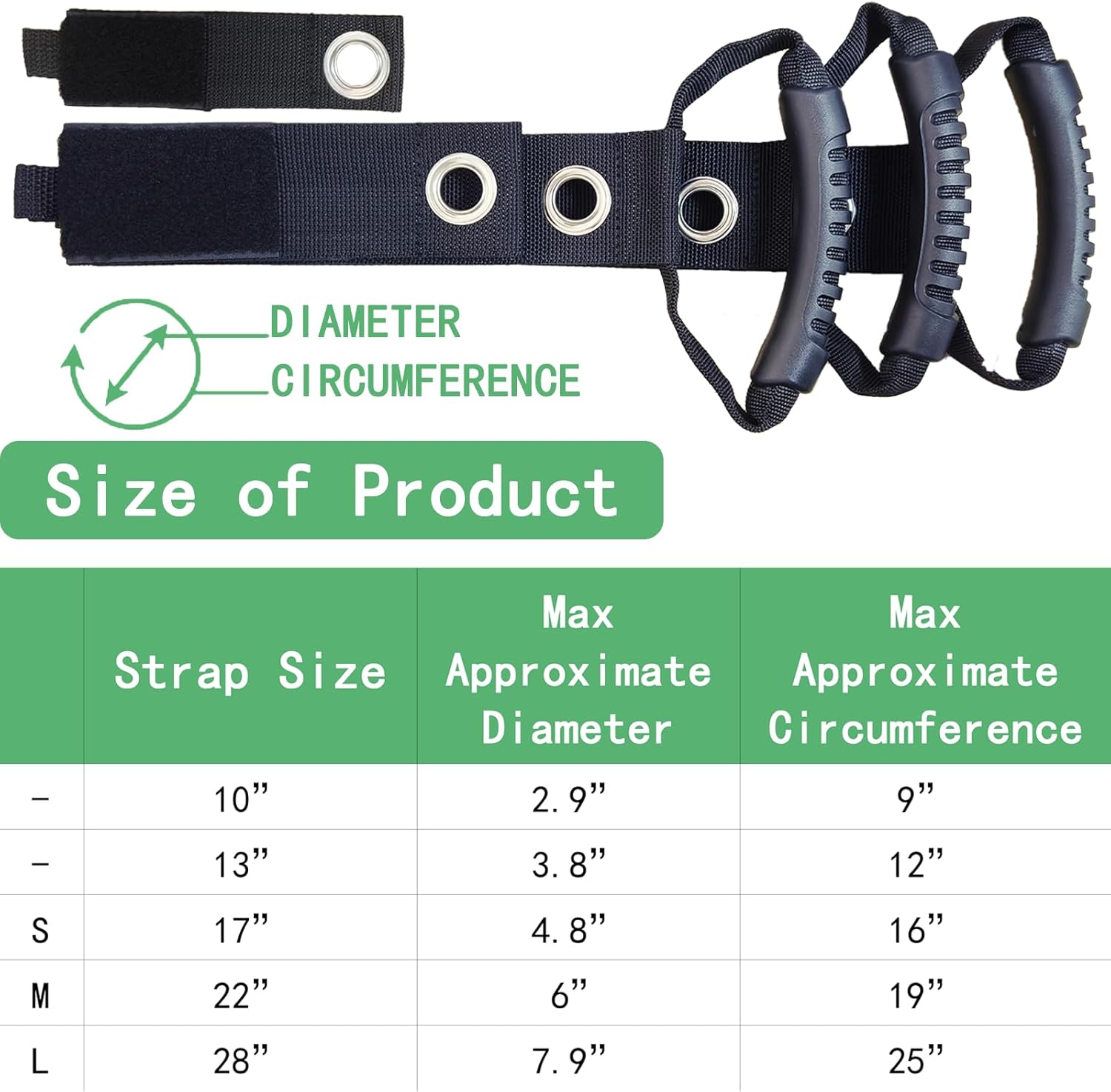 Portable Extension Cord Holder and Organizers,Storage Straps with Carrying Handle and Grommet, for Cables, Ropes, Garden Water Hoses Carrying organization (5 Pack (10"/13"/3pcs28"))