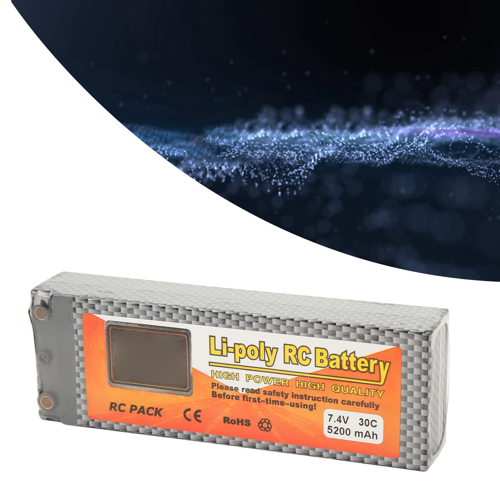 5200mAh Lipo Batteria 30C Velocità di Scarica 7.4V 2S Spina a Forma di T RC Alimentazione a Batteria per Modello di Auto in Elicottero RC
