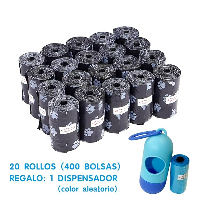 Foto 3 de 6 de Bolsas Caca Perros Bolsa para Excrementos de Perro 22x34cm con Dispensador Resistentes Impermeables Bolsas…