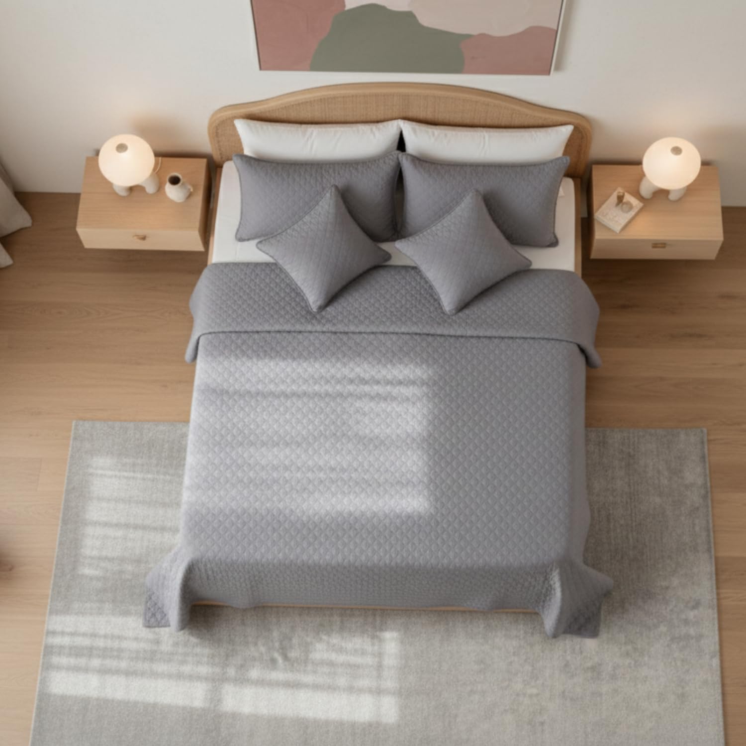 Tache Home Fashion Tache narzuta na łóżko, srebrna, king