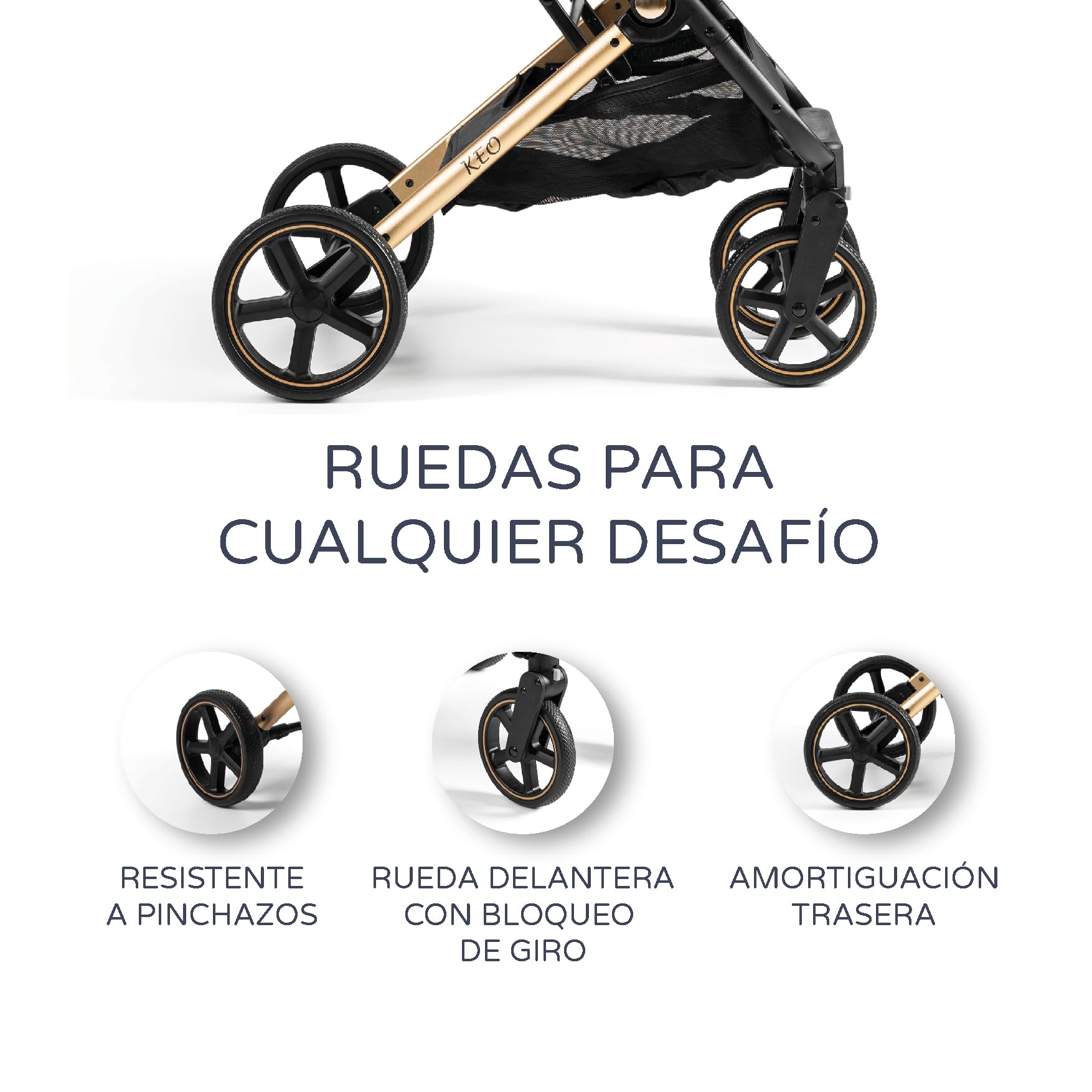 MS BabyWorld – Keo – Silla de paseo ligera hasta 22 kg | Capota extensible | Plegado tipo libro | Ultraligera y compacta | Ruedas grandes
