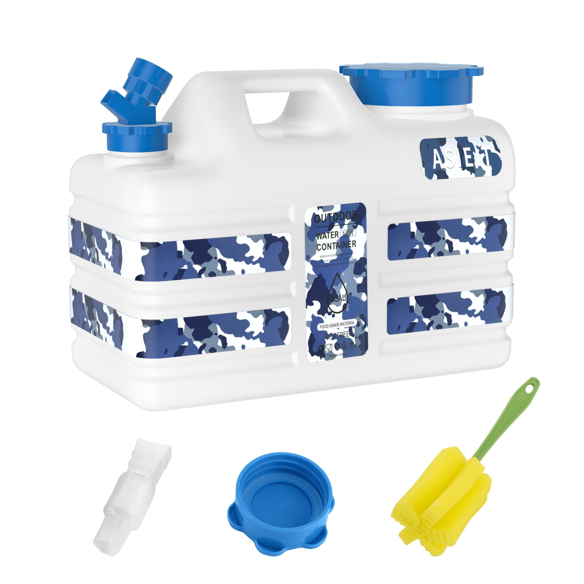 ASIEIT 3 Gallon Water Jug with Spigot in White