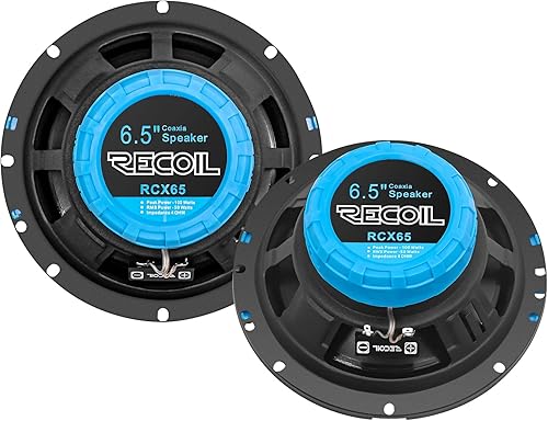 Miniatura 4 de RECOIL RCX65 Echo Series Sistema de altavoces coaxiales de audio para automóvil de 6.5 pulgadas