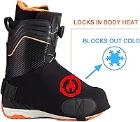 Vista 6 de Qchengsan Fundas para botas, cubierta para botas de esquí, fundas de zapatos para nieve, mantiene los calentadores de pies y calentadores, regalos