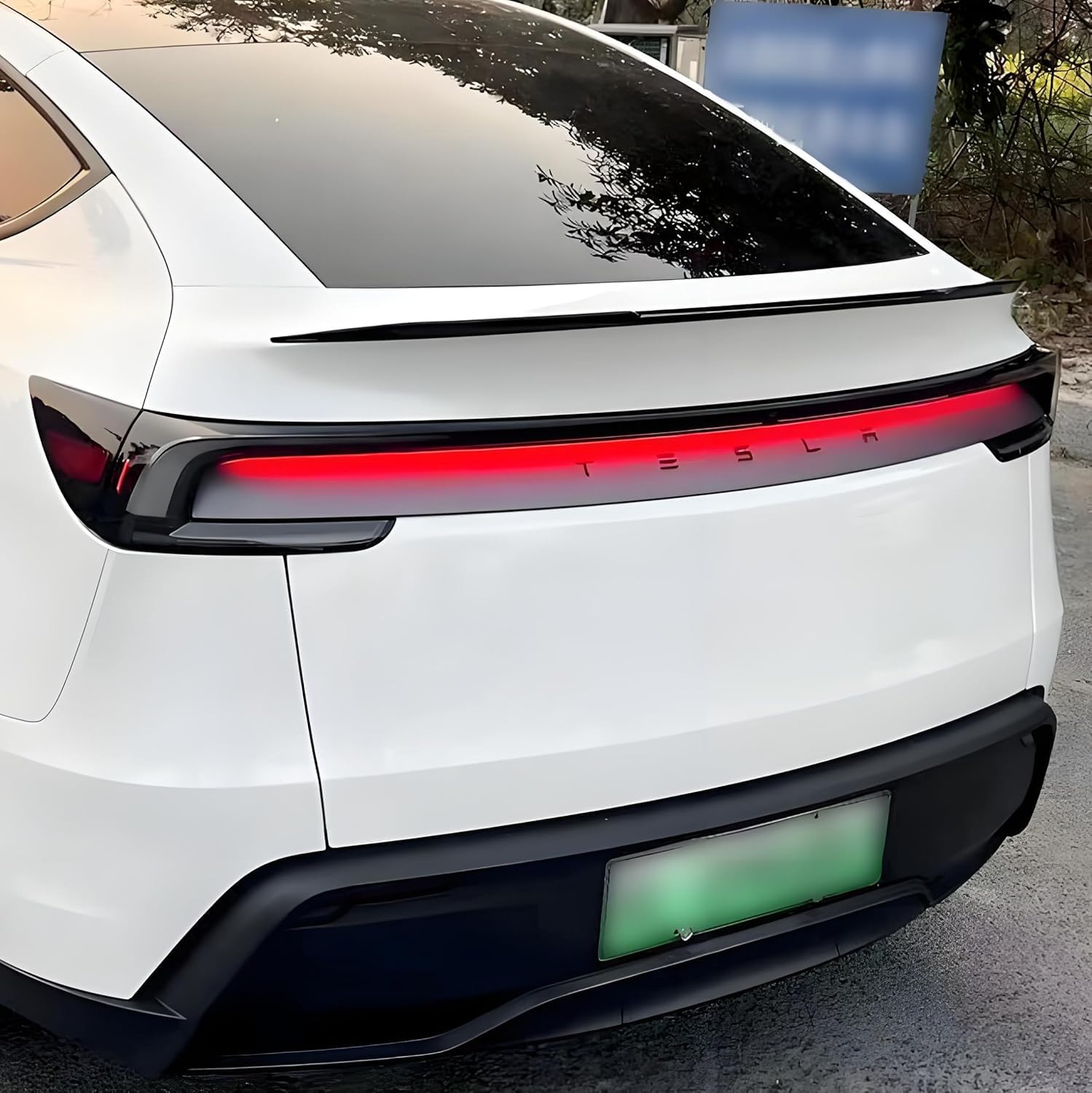 Aileron arrière de Voiture pour Tesla Model Y Juniper 2025 2026,Becquet Coffre Arrière Hayon Arrière détachées Automobiles diffuseur de Pare-Chocs