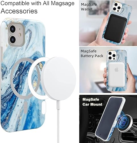 Miniatura 3 de Funda magnética para iPhone 12  iPhone 12 Pro de 6.1 pulgadas, compatible con carga MagSafe, TPU suave, delgado, a prueba de golpes, bonita funda