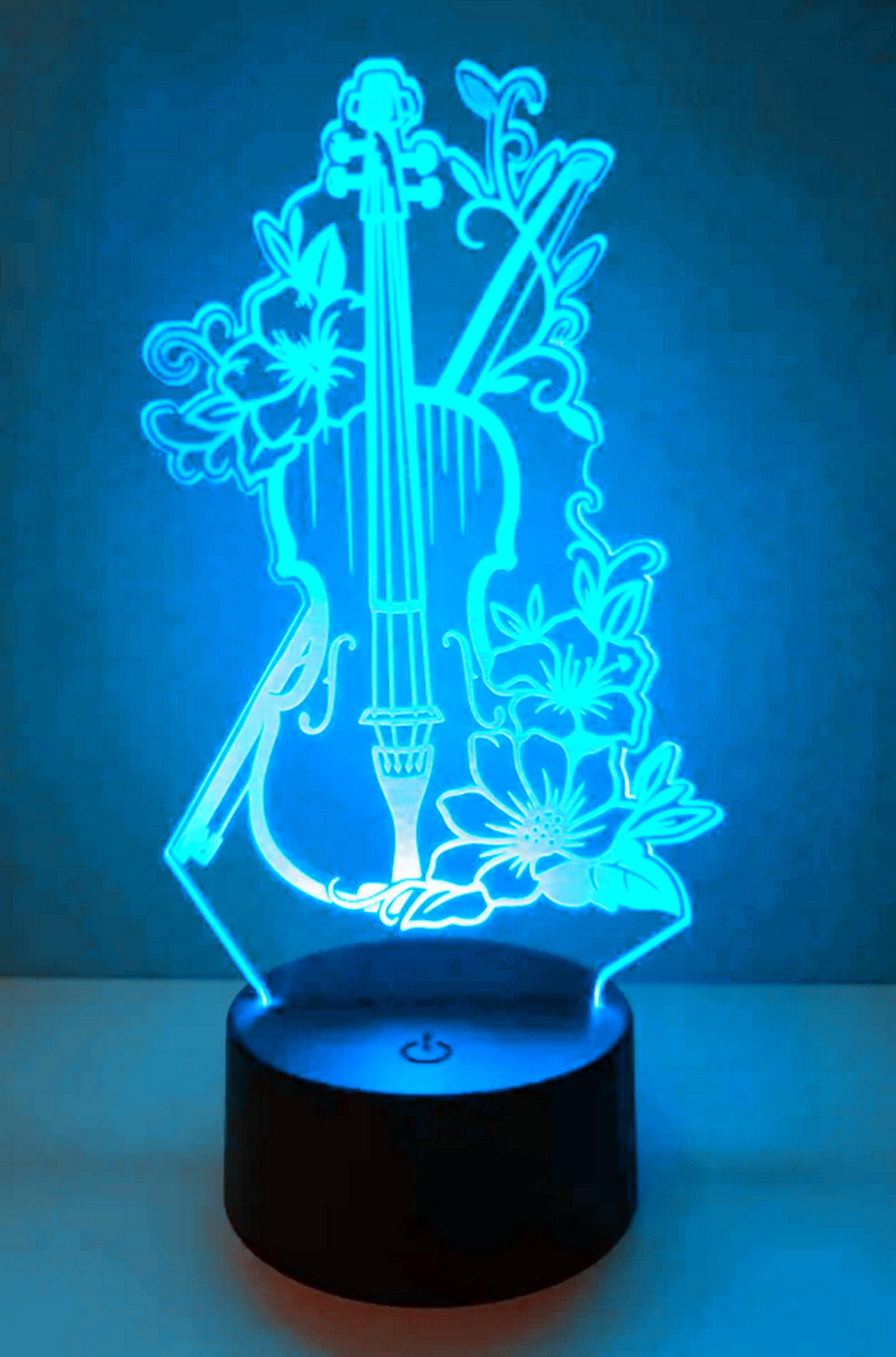 Nastrojowe światło do gitary 3D, 16 kolorów, USB, lampa stołowa LED, prezent do domu, na imprezę, urodziny, prezent