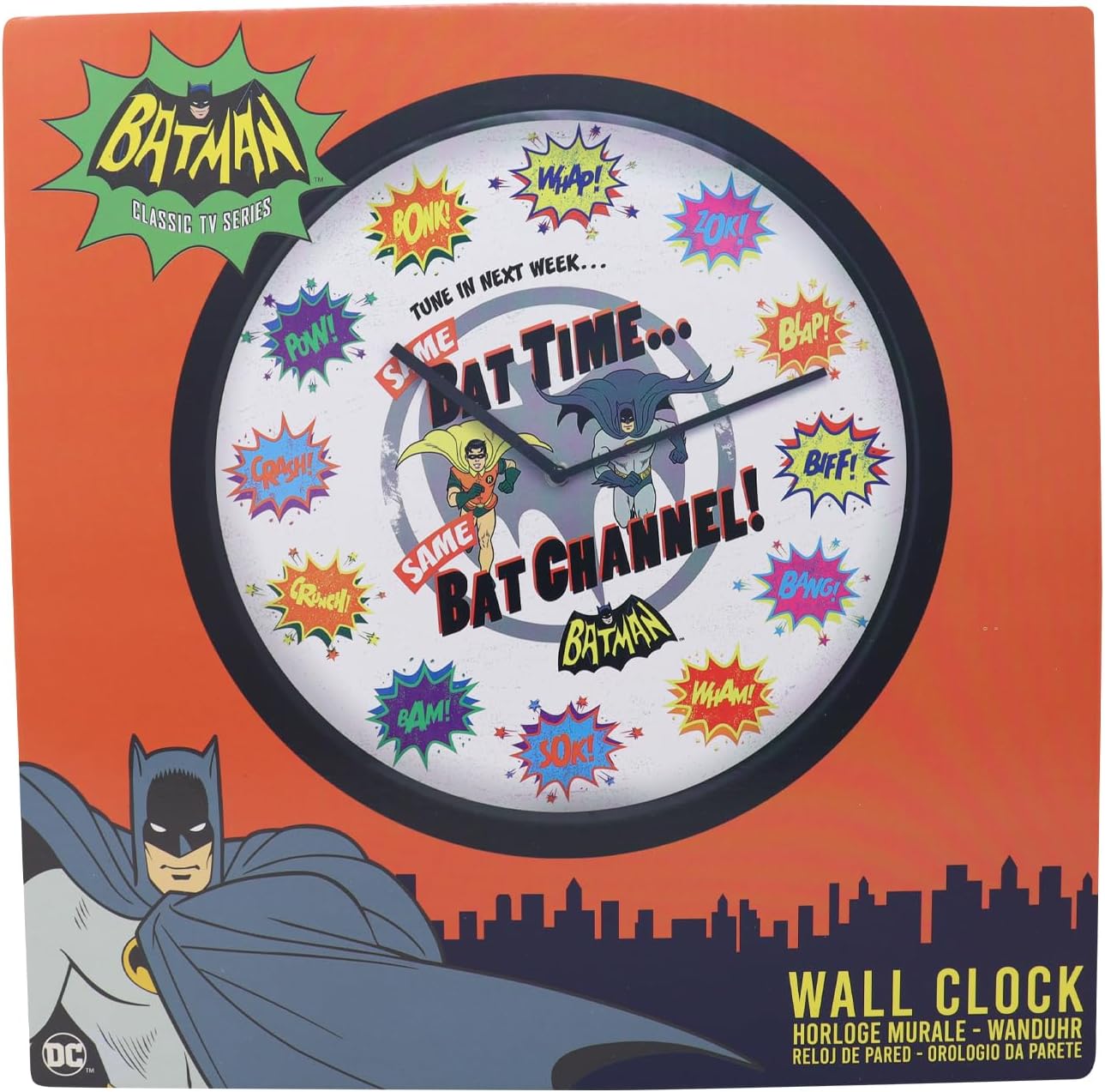 FaNaTtik DC Batman - Wall Clock - BAT TIME