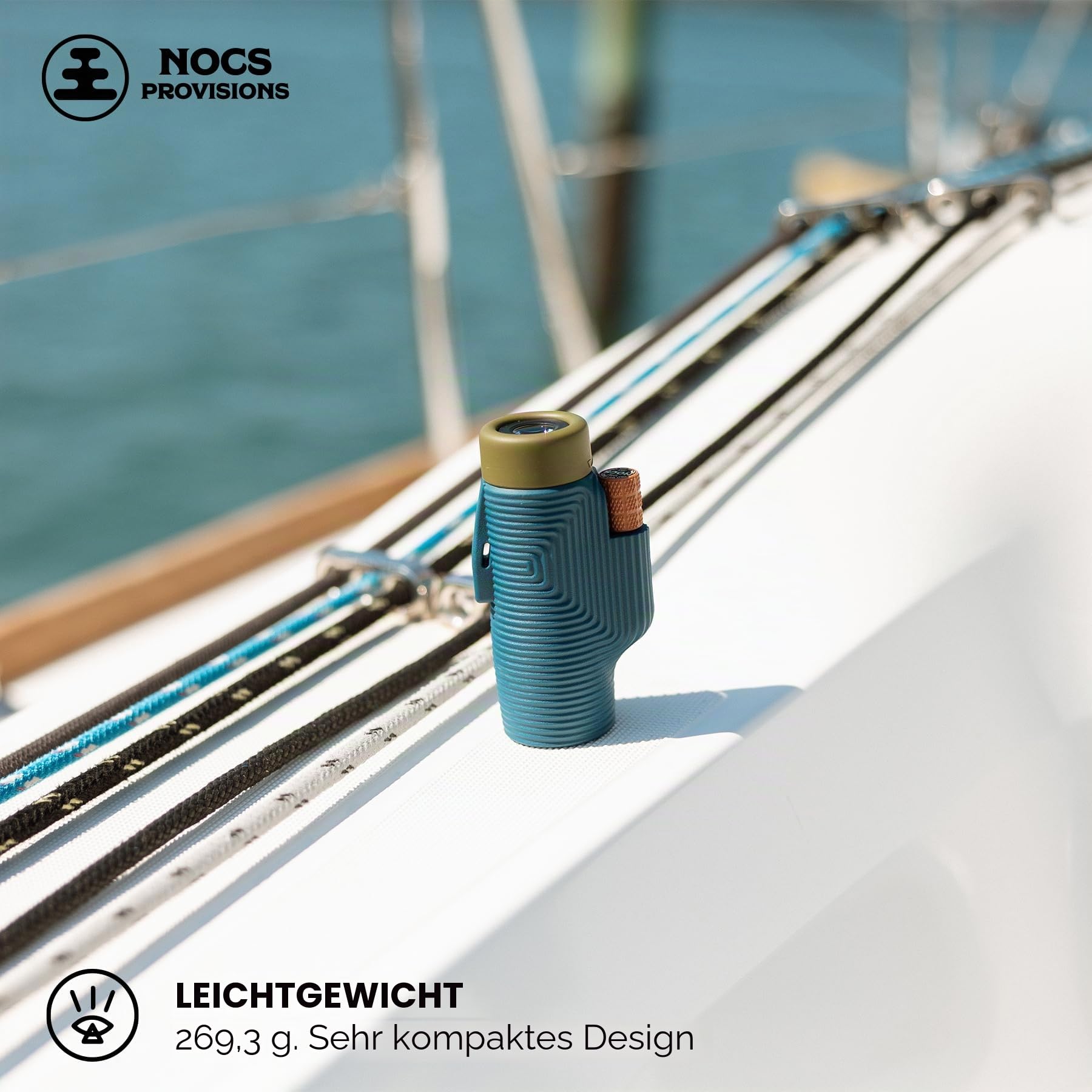 Nocs Provisions Zoom Tube 8x32 Monokular-Teleskop | Leicht, kompakt, 8-fache Vergrößerung, breites Sichtfeld für Vogelbeobachtung, Jagd, Wandern und andere Outdoor-Aktivitäten - Indigo Blue II