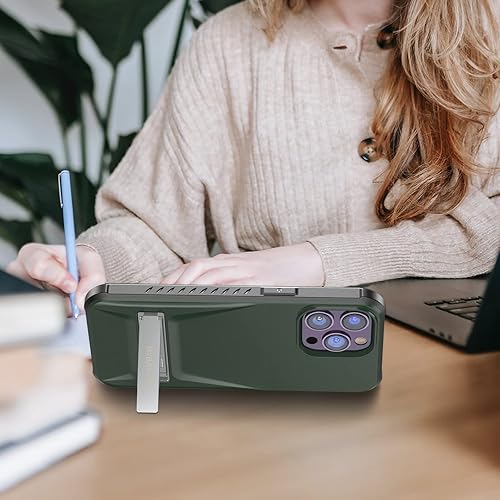 Miniatura 2 de MyBat Pro Beyonder Series - Funda para iPhone 14 Pro Max con soporte y protector de pantalla (6.7 pulgadas), protección de grado militar, delgada,