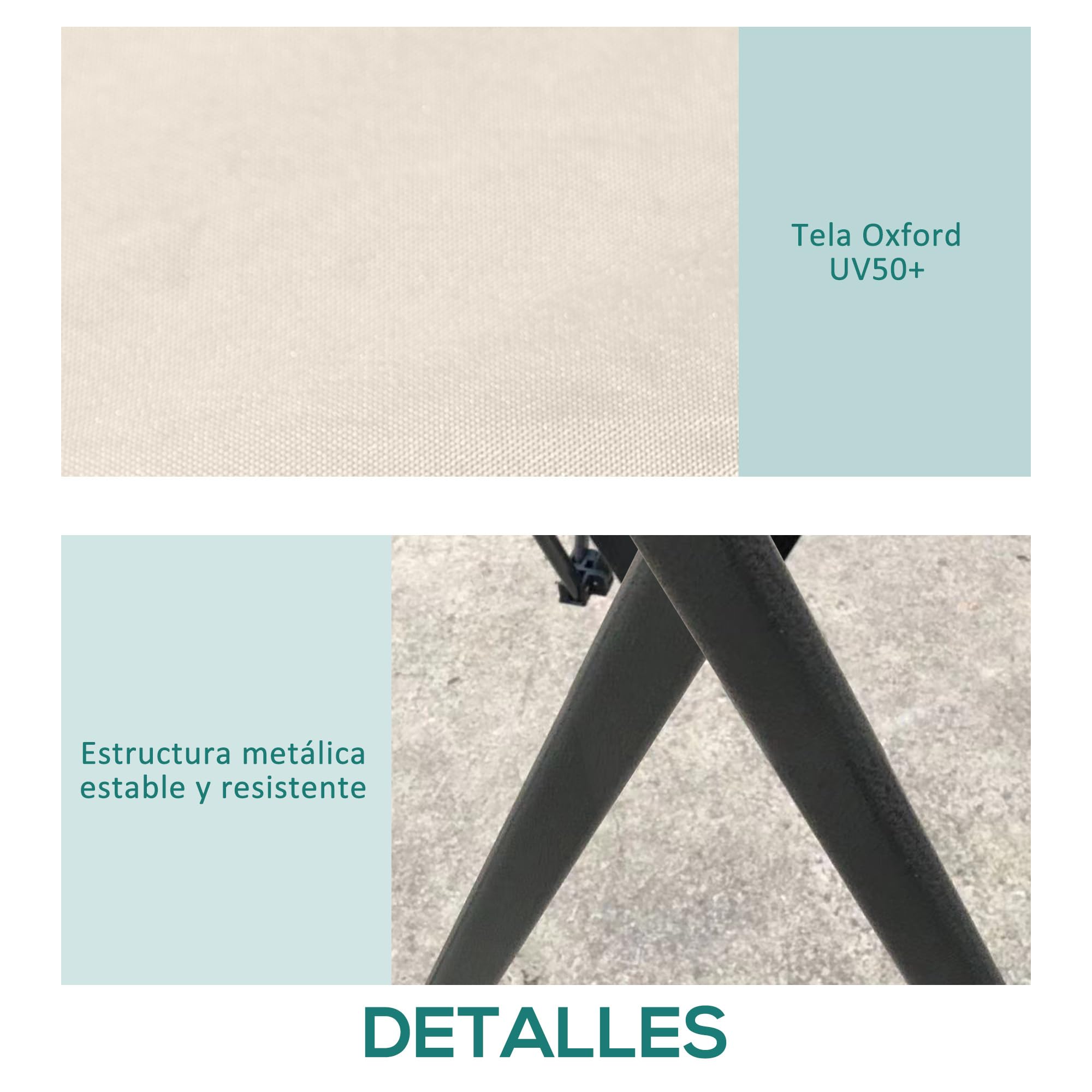 Outsunny Carpa Plegable Pop-up 4x4x2,8 m Cenador de Jardín con Paredes Altura Ajustable Anti-UV Impermeable Doble Techo Mosquiteras y Bolsa de Ruedas Gazebo para Exterior Fiestas Camping Beige