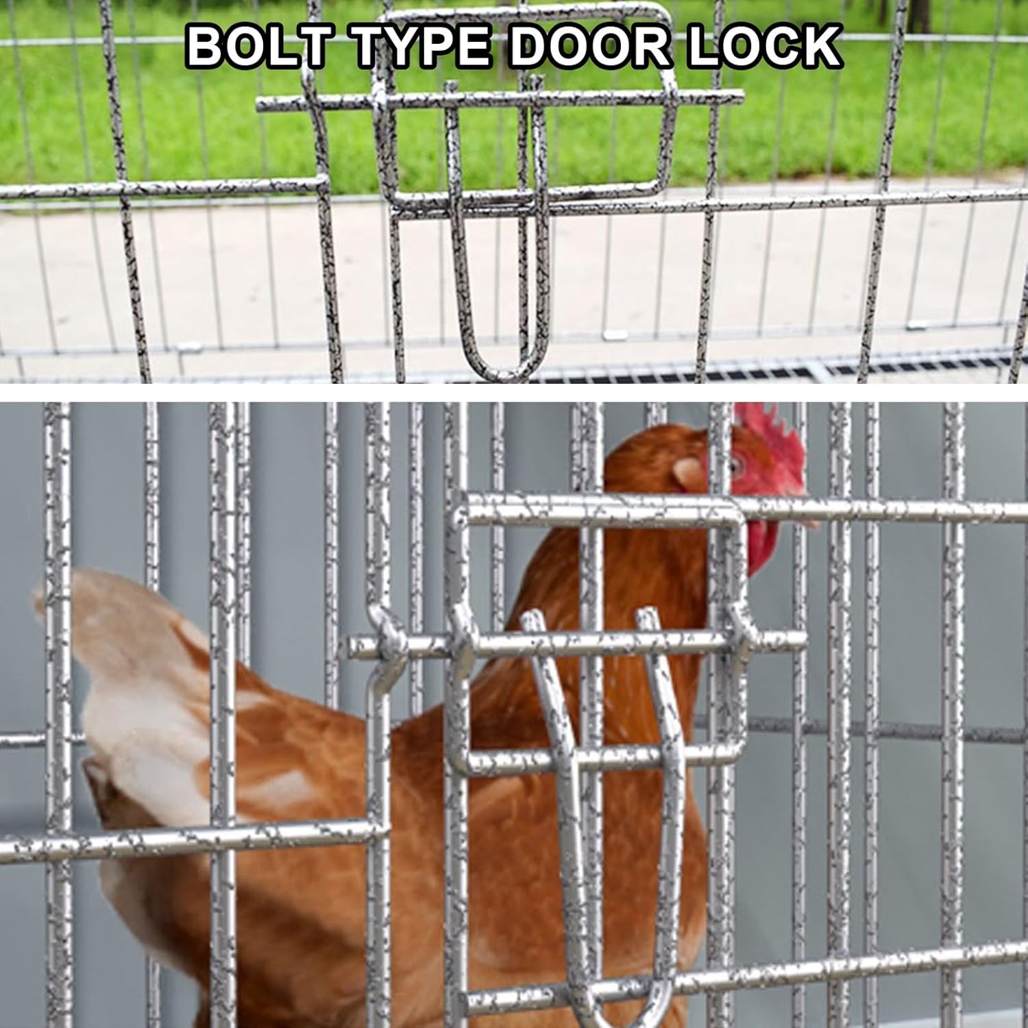 Poultry Cage Foldable with Garbage Tray and Egg Catcher, Chicken Cages Outdoors/Indoor, Household Chick Cage Small Animal Playpen with Door Lock (6 Sizes) (Color : F, Size : 130x60x72cm)