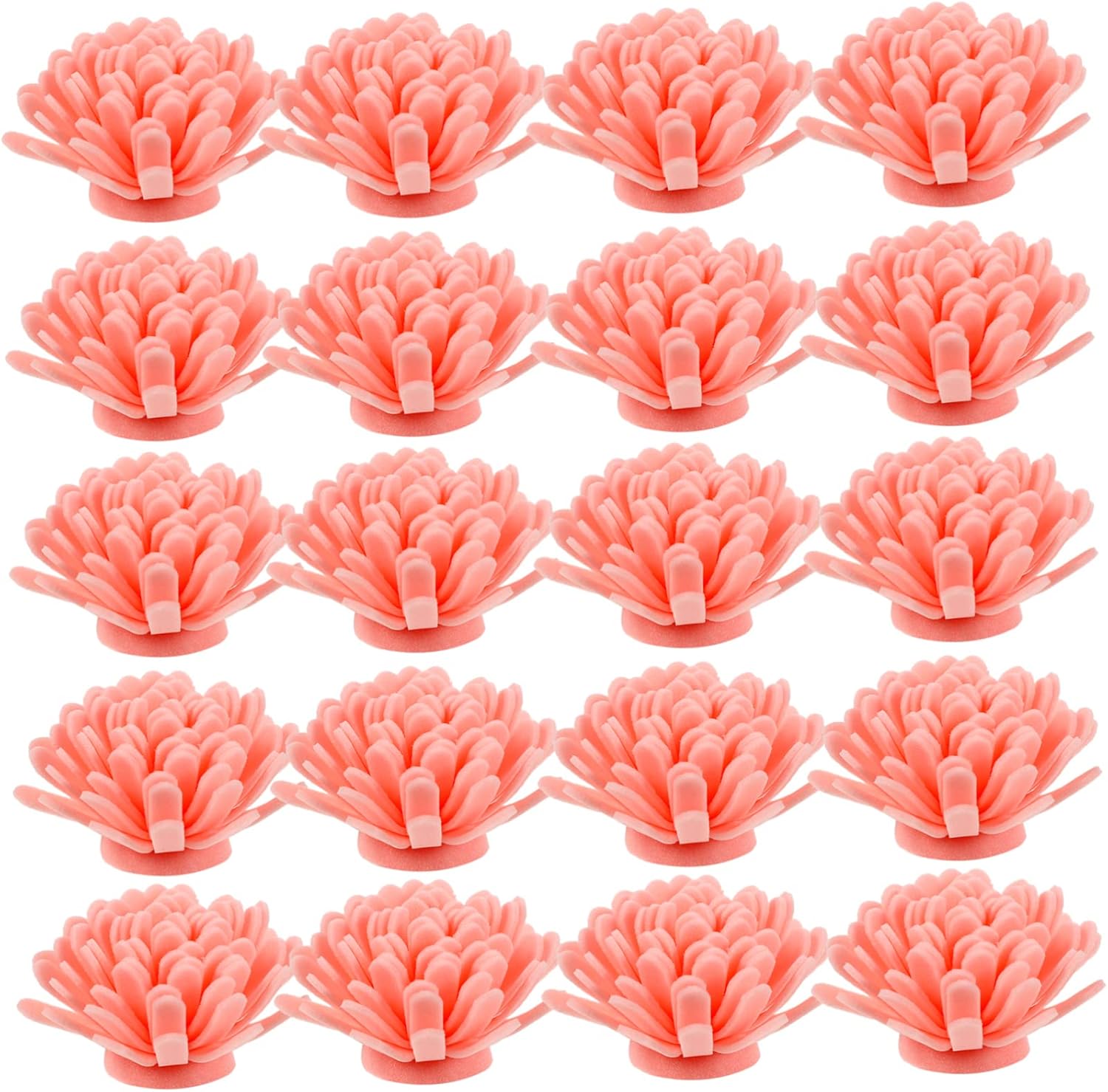 100pcs Flower Diffuser for Desk Passive Essential Oil Diffuser for Home Office with Pink Realistic Chrysanthemum Design