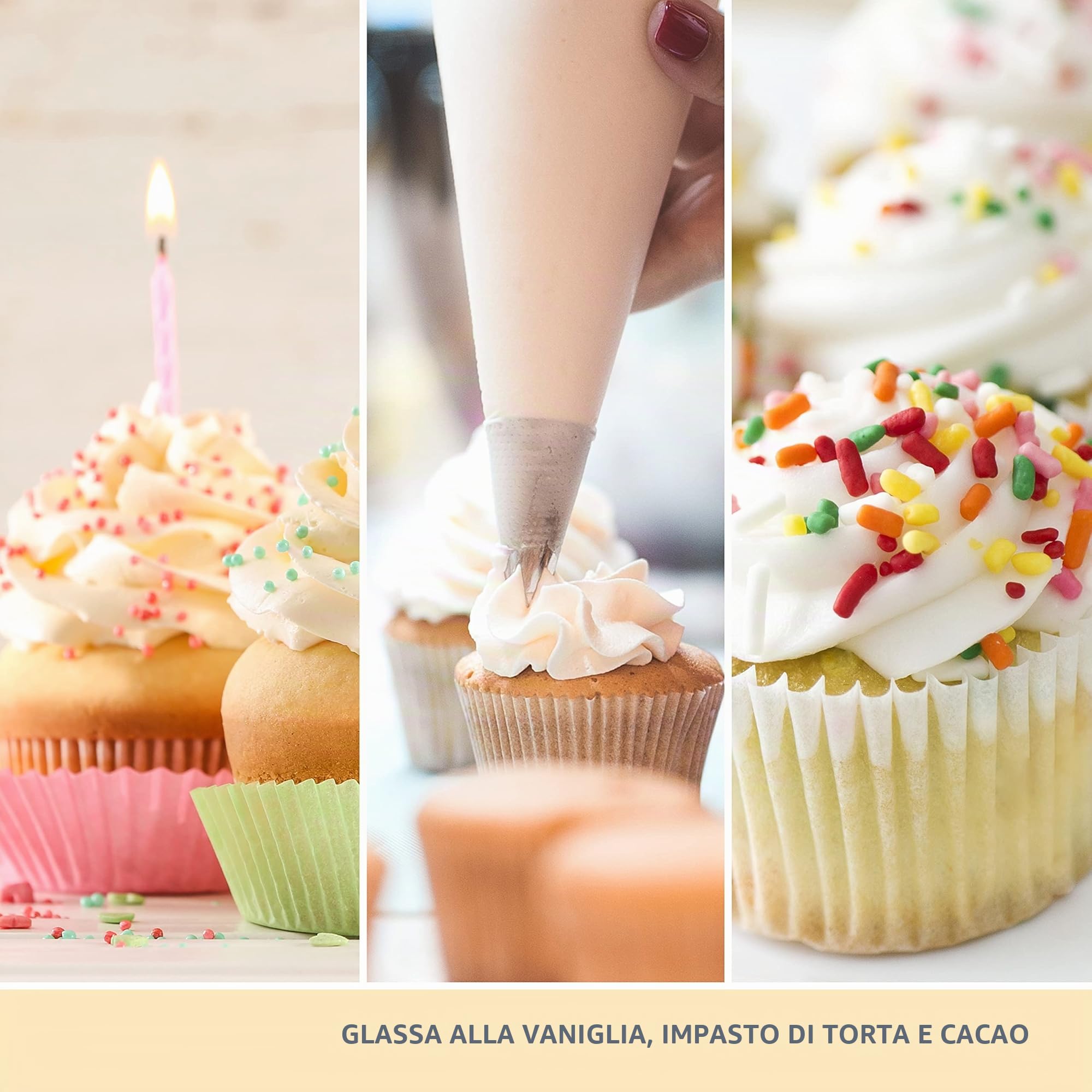 Yankee Candle Signature candela profumata, Cupcake alla Vaniglia in giara grande, Candele di miscela di cera di soia lunga durata