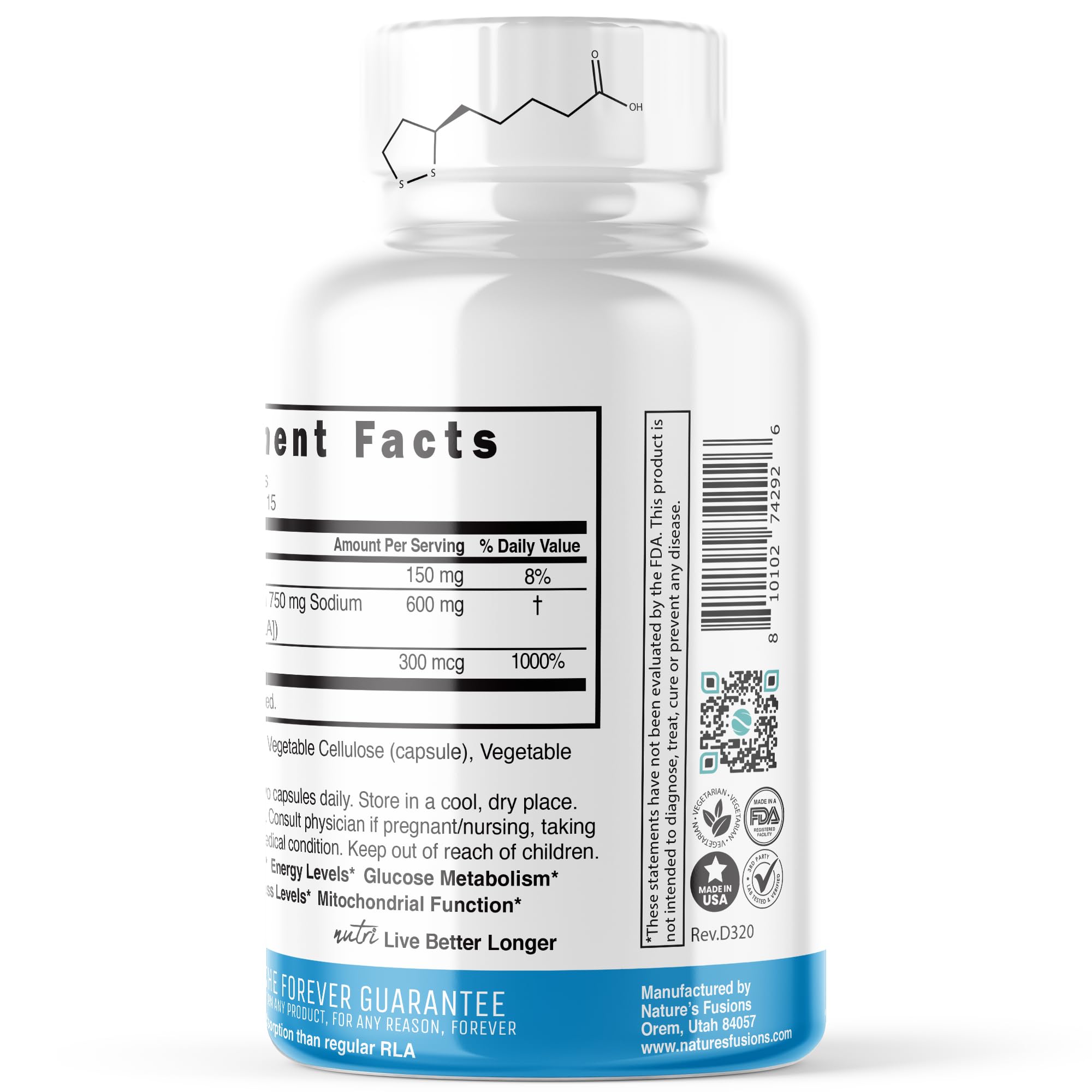 Amazon.com: Nutri R Alpha Lipoic Acid 600mg Capsules - R Lipoic