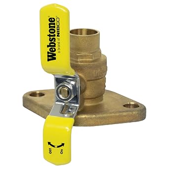 Webstone H-50403 The Isolator Full Port Forged Brass Uni-Flange Ball Valve - 3/4" Sweat x Flange