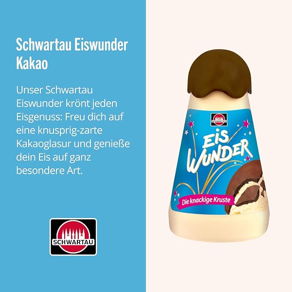 Schwartau Eiswunder Schokolade Eisglasur, knackige Schoko-Eiskruste, 125 ml Flasche - 3