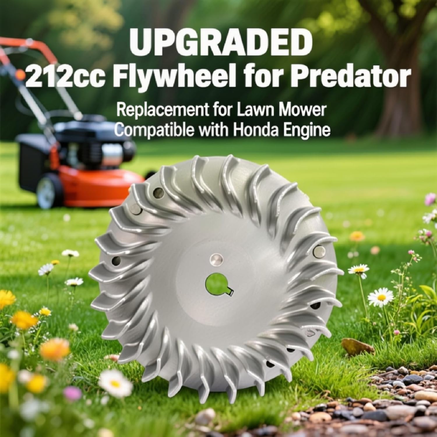 Upgrade Aluminum 212cc Flywheel 10krpm for Predator 212cc 196cc 224cc 6.5Hp for Honda GX160 GX200, 69730 69736 Flywheels for Generator Engine Mini Bike Parts Motor